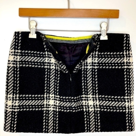 GAP | Women’s Black & White Back Quarter Zip Checkered Casual Skirt Size 0. - Picture 7 of 7